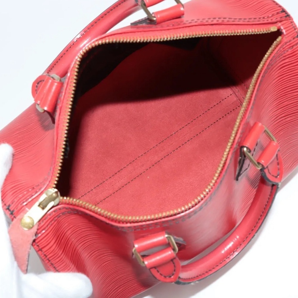 Louis Vuitton Epi Speedy 25 Red With Gold Hardware M43017 - Picture 7 of 13